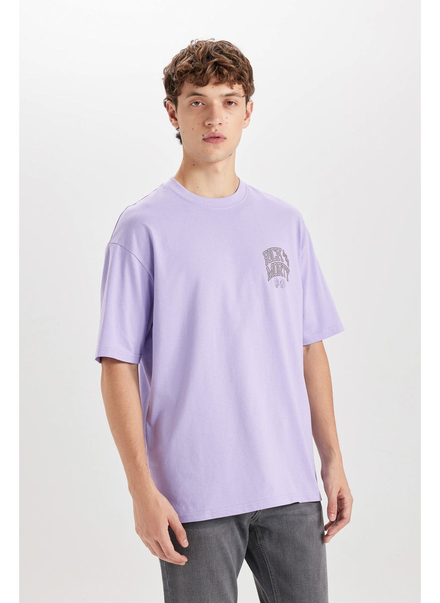 DeFacto - Man Boxy Fit Rick and Morty Licensed Crew Neck Printed T-Shirt - Image 1