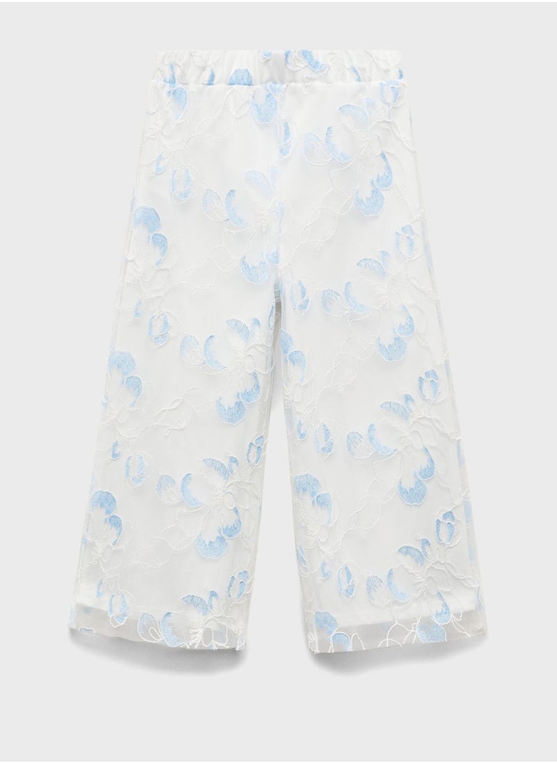 MANGO - Kids Mesh Detail Pants - Image 1