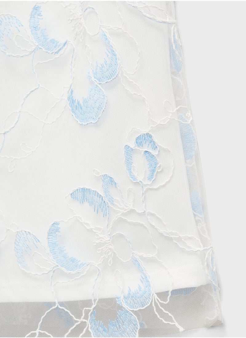 MANGO - Kids Mesh Detail Pants - Image 1