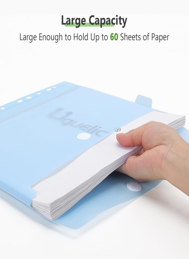 Uquelic Document Organizer, Soft PVC Binder with 12 Colorful Pockets - Zipper Binder 3 Ring with Dividers Letter Size (11'' x 8.5'')-Large Capacity Cute Folder for School, Office & Home Use (Grey) - Image 5