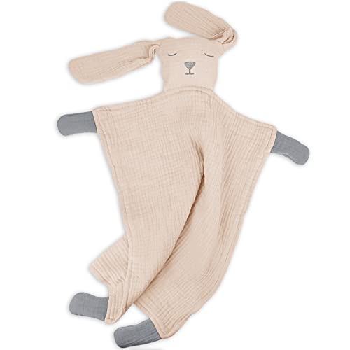 Lulu moon Puppy Security Blanket SkinFriendly Muslin Lovey for Travel  Daycare  Snuggle Lovie for SelfSoothe