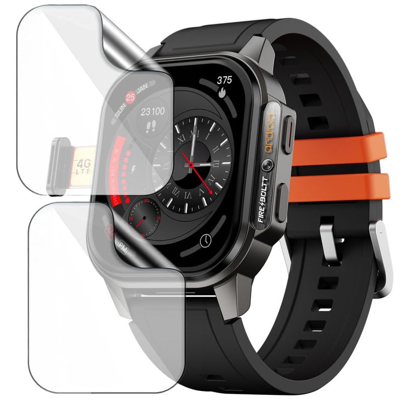 HELLOSCREEN عبوة 2 | واقي شاشة لجهاز Fire Boltt Snapp | 54.1mm | ساعة ذكية - فيلم TPU مرن ونحيف للغاية، مقاوم للخدوش 9H، خالي من الفقاعات - ليس زجاج مقسى - Image 1