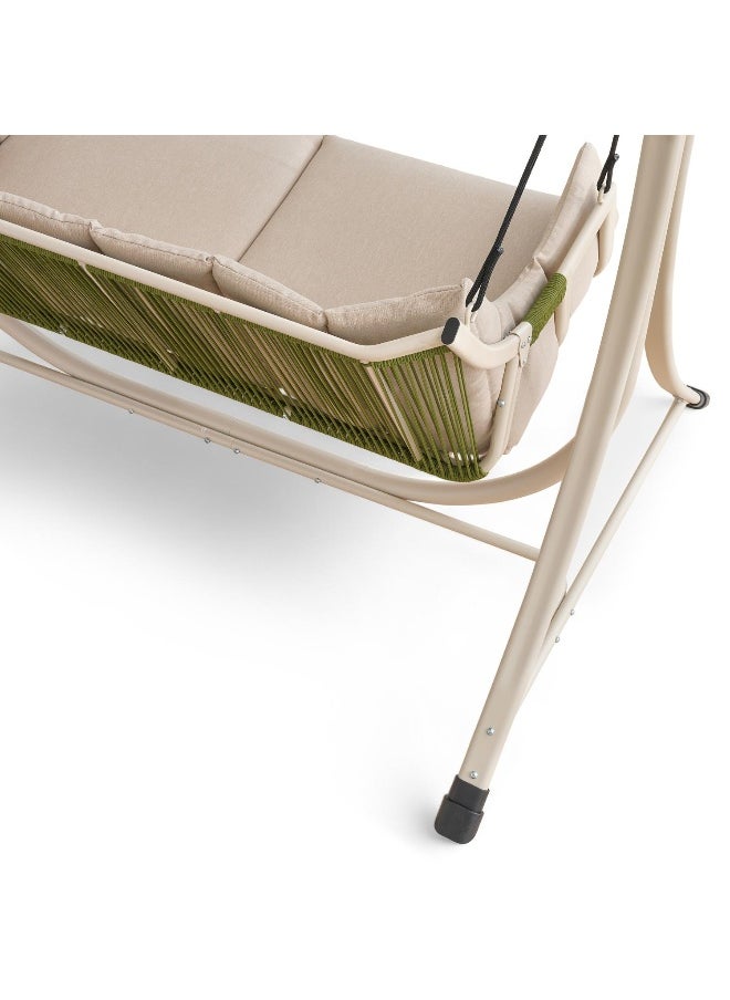 Pan Home Venesia 2 Seater Swing - Grey & Green  - Image 1