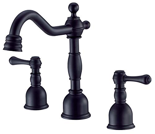 Gerber Opulence TwoHandle Widespread Bathroom Faucet Black Finish 12 GPM WaterSense Certified - Image 1