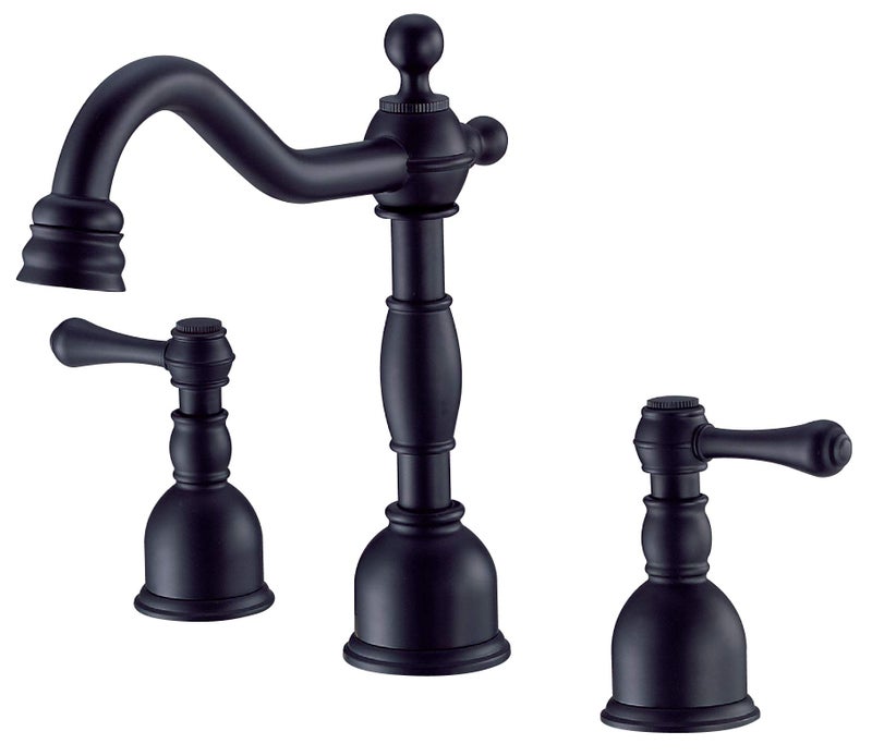 Gerber Opulence TwoHandle Widespread Bathroom Faucet Black Finish 12 GPM WaterSense Certified - Image 2