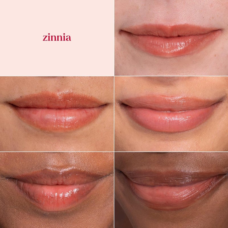 100% Natural Tinted Lip Balm, Zinnia with Shea Butter & Botanical Waxes - 1 Tube, Pack of 2 - Image 4
