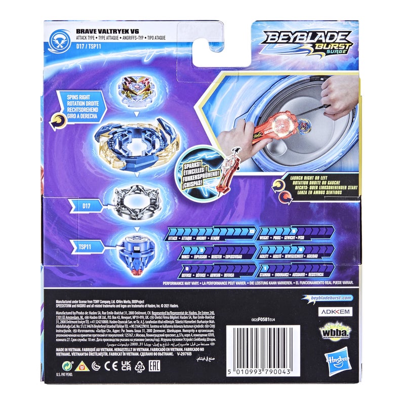 BeyBlade Bey Blade Burst Surge Speedstorm Spark Power Set - Battle Game Set with Sparking Launcher and Right-Spin Battling Top Toy, Red - Image 3