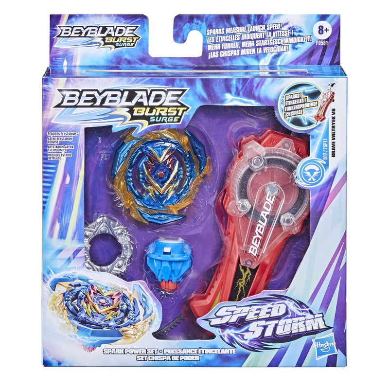BeyBlade Bey Blade Burst Surge Speedstorm Spark Power Set - Battle Game Set with Sparking Launcher and Right-Spin Battling Top Toy, Red - Image 2