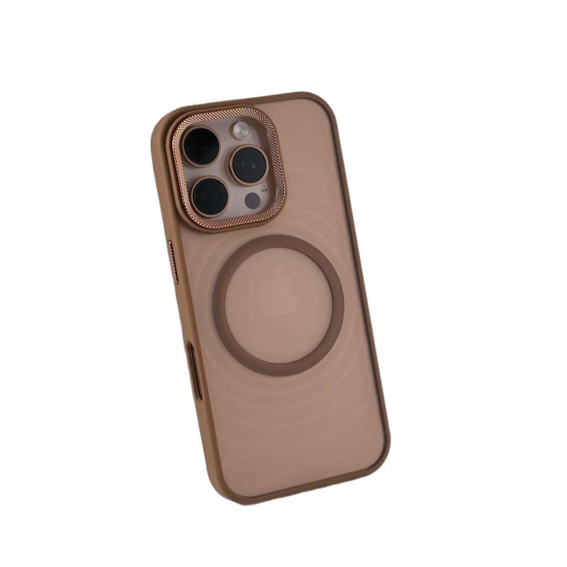 BB غطاء MagSafe بPC لـ iPhone 11 مع مغناطيس قوي وملمس ناعم مع ملمس غير لامع مع نقش متموج باللون Desert Gold مغناطيسي باللون الذهبي - Image 5