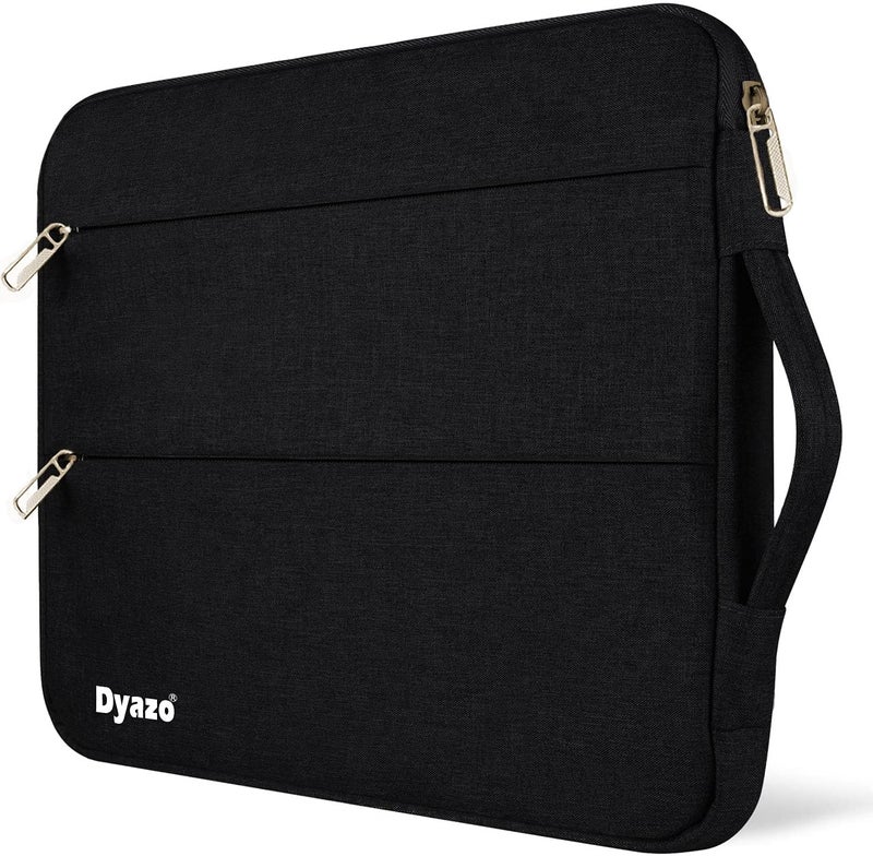 Dyazo Water Resistant 14.1 Inch Laptop Sleeves Case Cover With Handle & 2 Front Accessories Pocket Compatible For Mac book Pro, Lenovo, Hp, Mi, Dell & Other Notebooks Up to 14 Inches (Black) - Image 1