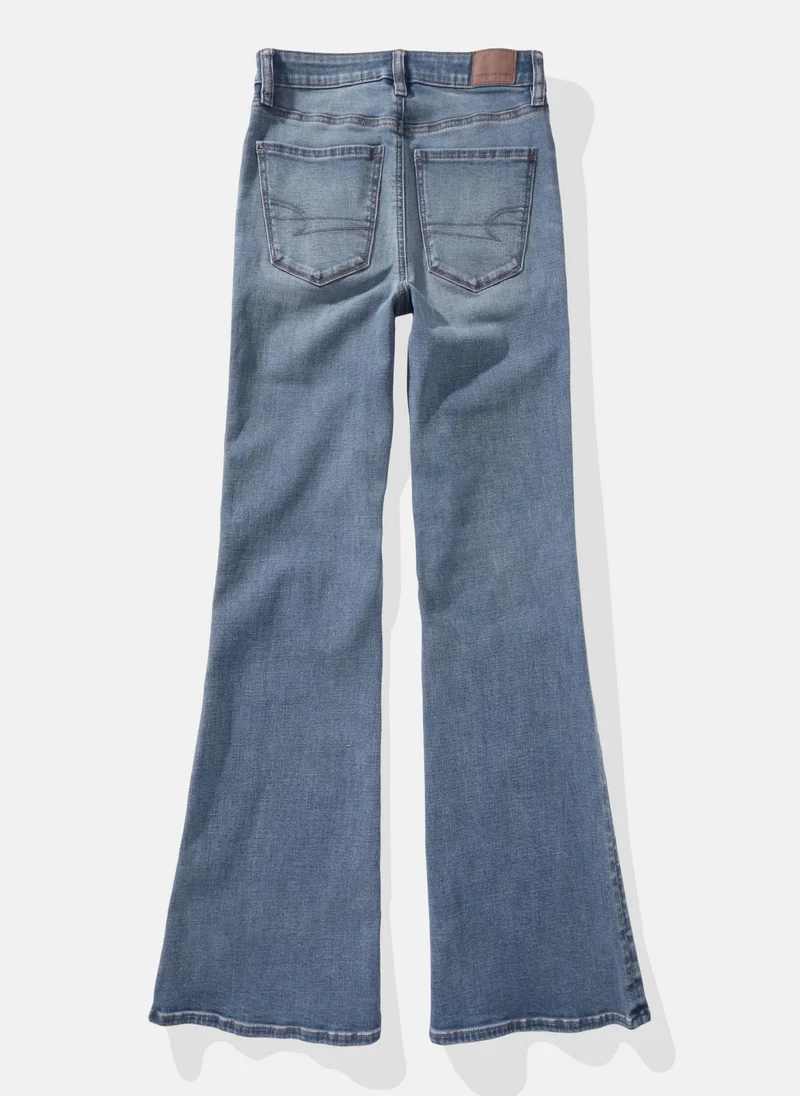 امريكان ايجل AE Next Level Super High-Waisted Flare Jean