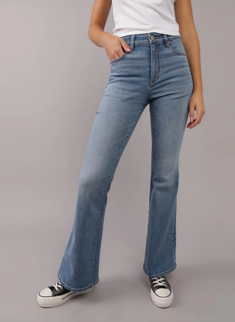 امريكان ايجل AE Next Level Super High-Waisted Flare Jean