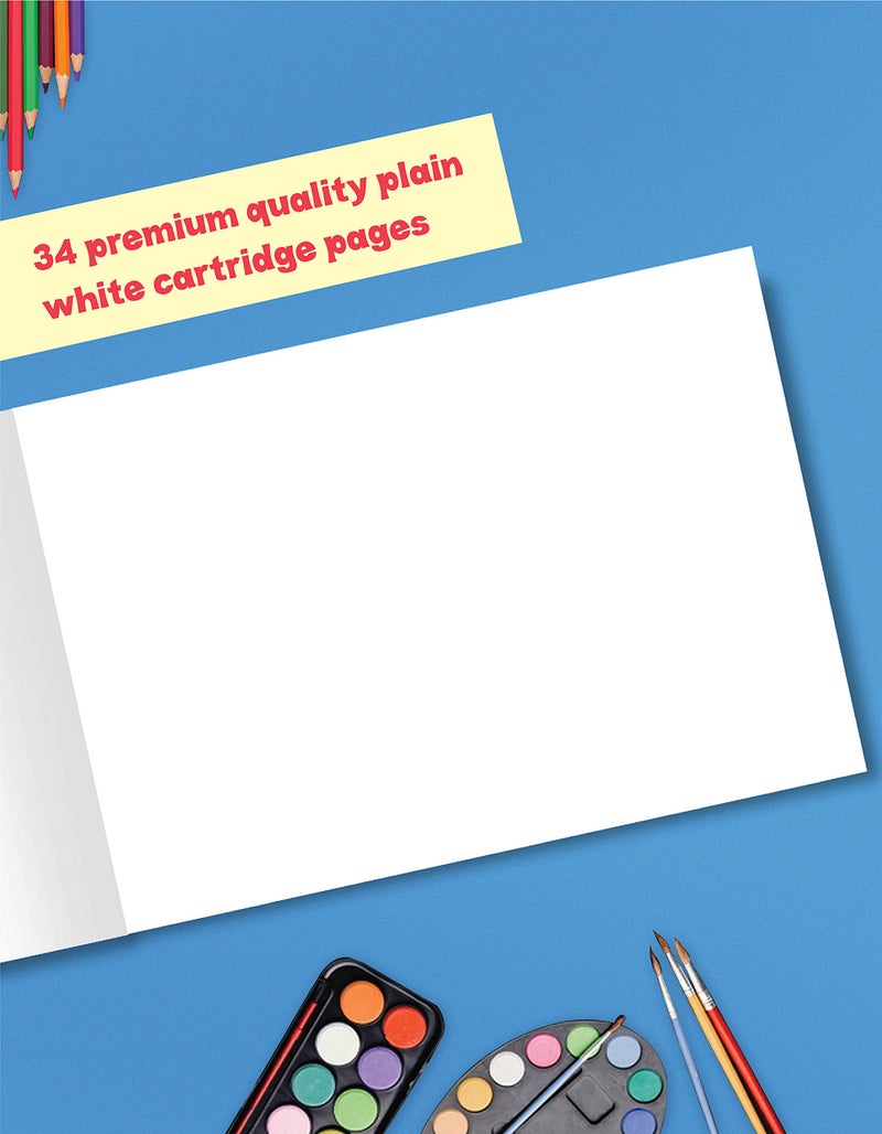 TARGET PUBLICATIONS Target Drawing Book for Kids | 2A Size | 34 White Plain Pages | 24.13 x 17.15 cm | Drawing Sheets for Colouring, Painting | Art Sketchbook | Pack of 18 - Image 2