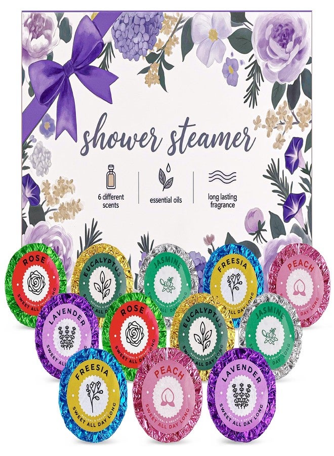 HiHas 12pcs Aromatherapy Shower Steamers - Relaxation Birthday Christmas Set for Women and Men, Shower Bombs Tablets for Stress Relief and Self Care, Luxury Home Spa - Image 1