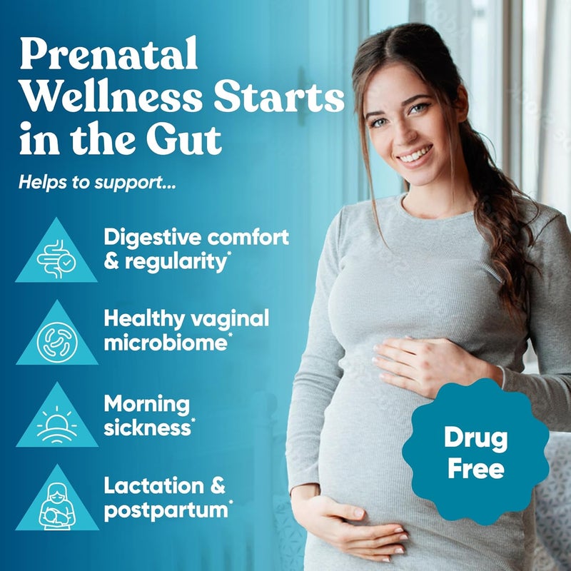 Eu Natural Momma Prenatal Probiotics Mom  Baby  Gut and Digestive Postpartum Nursing Morning Sickness Pregnancy Relief  18 Clinically Proven Strains 14 Billion CFU Prebiotic  30 Mini Vegan Capsules - Image 2
