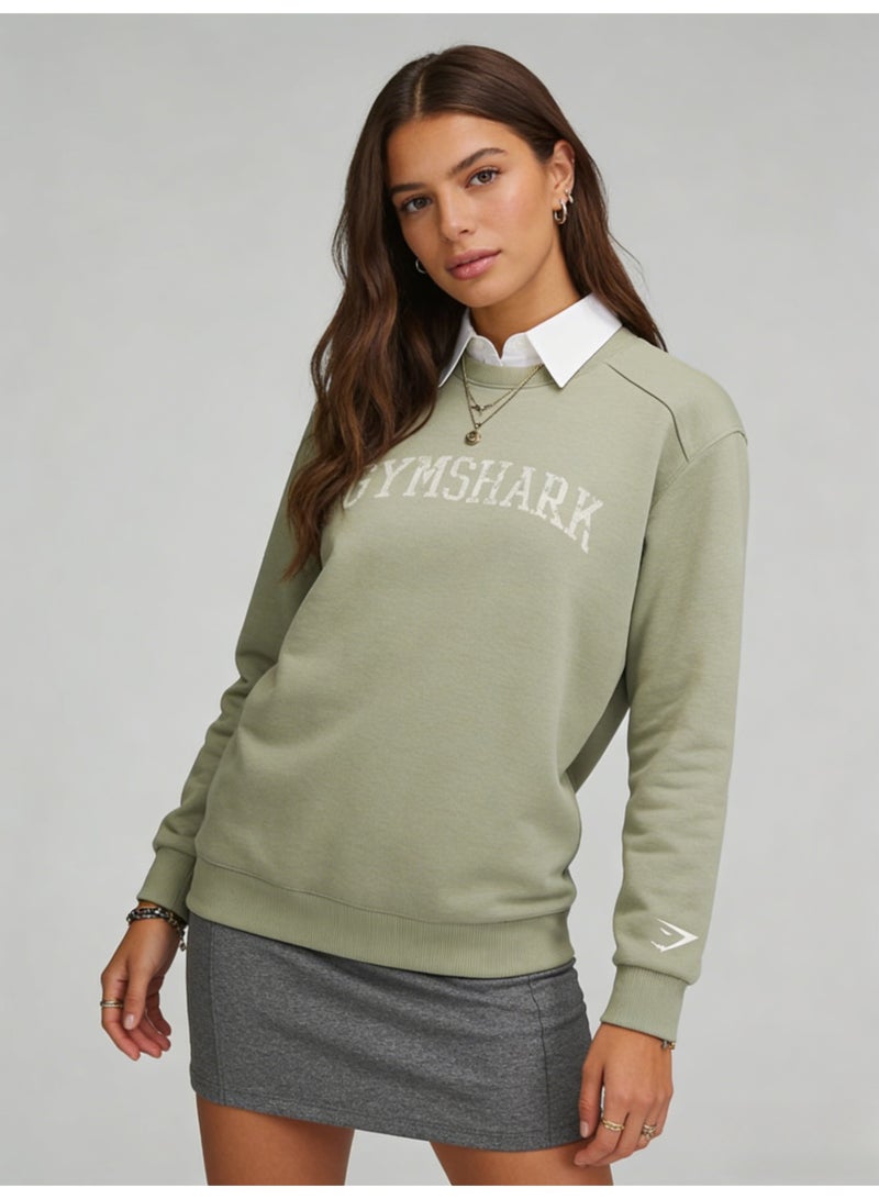 جيمشارك Gymshark Unisex Vintage Logo Crewneck Sweatshirt - Soft Cotton Blend Pullover with Retro Graphic for Casual & Athleisure Wear - Image 3