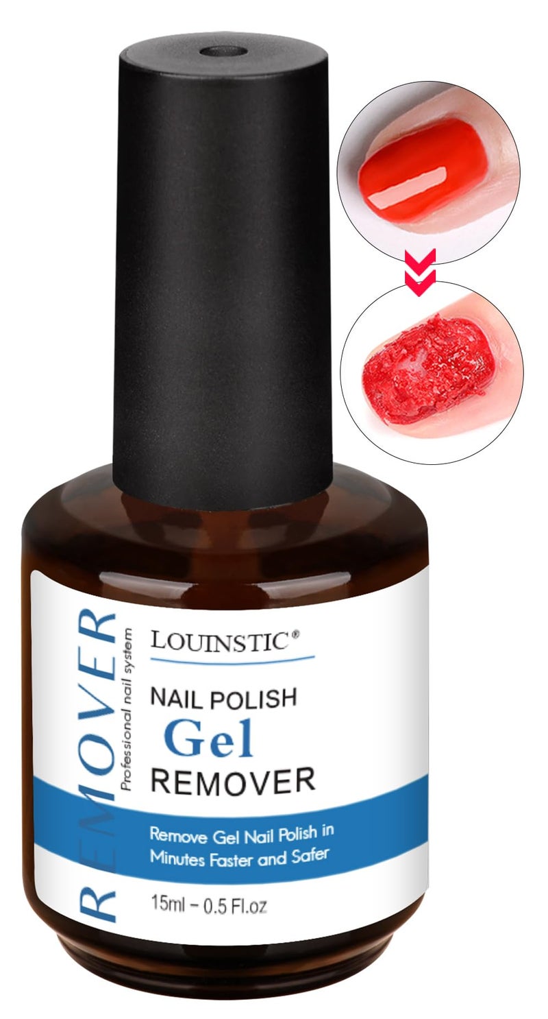 LOUINSTIC Gel Nail Polish Remover â€“ Fast, No Soak & No Foils, Safe for Natural Nails, Healthy, Low Odor, Quick Gel Removal in 2-5 Minutes â€“ For Nail Polish & Nail Art, At-Home Manicure Solution - Image 1