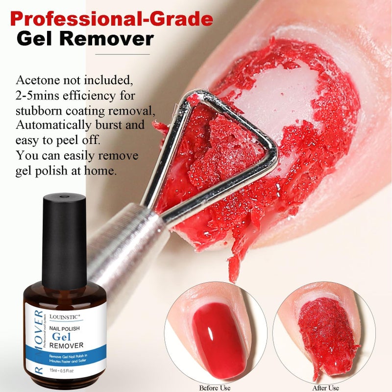 LOUINSTIC Gel Nail Polish Remover â€“ Fast, No Soak & No Foils, Safe for Natural Nails, Healthy, Low Odor, Quick Gel Removal in 2-5 Minutes â€“ For Nail Polish & Nail Art, At-Home Manicure Solution - Image 5