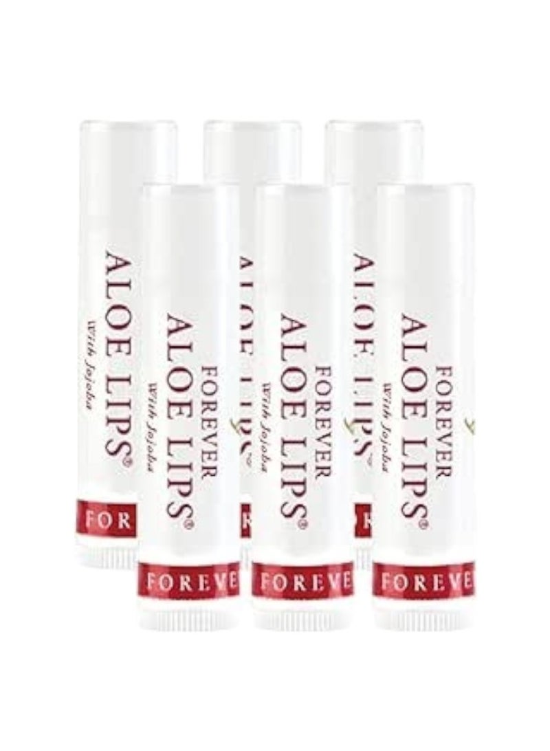Forever Living Products Aloe Lips with Jojoba, Chapstick, Lip Balm, Very Healing. Contains 6 0.15 oz (Pack of 6) - Image 1