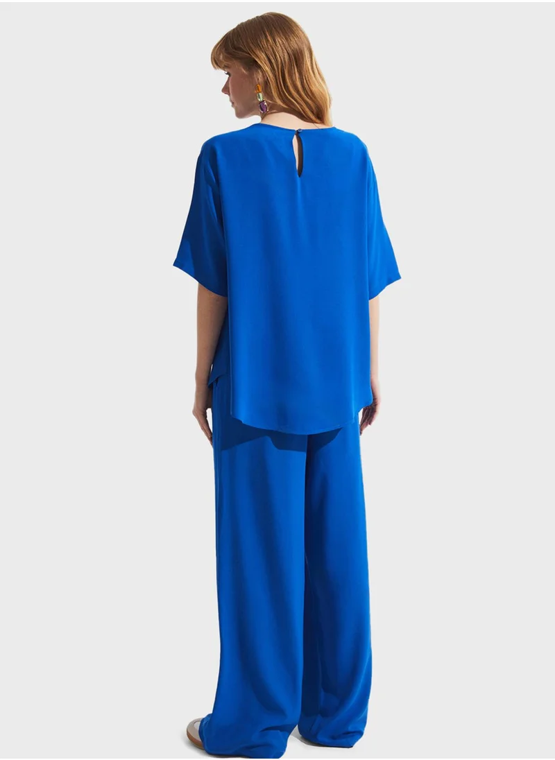 JUNE Blouse Trousers Viscose Set