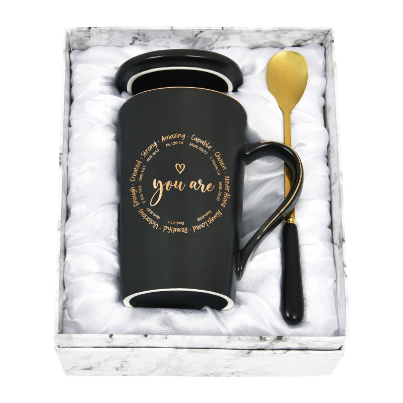 Maustic Christian Gifts for Women, You Are Inspirational Coffee Mug, Religious Gifts, Inspirational Spiritual Birthday Gift for Friends, Coworkers, Coffee Mug for Women 14 Oz with Gift Box - Image 1
