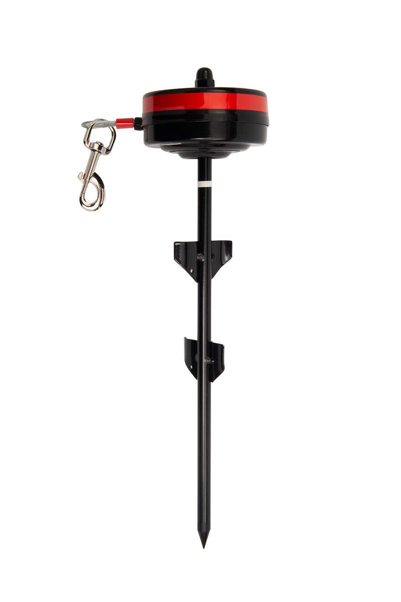 Lixit Bracket Mount and Stake Retractable Leash Tie Outs for Dogs Stake Large