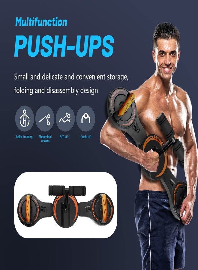 GEEZO Upgraded Push Up Board，Multi-Functional 2 in 1 Push Up Bar with Resistance Bands, Portable Home Gym, Strength Training Equipment for Perfect Pushups, Home Fitness for Men and Women - Image 3