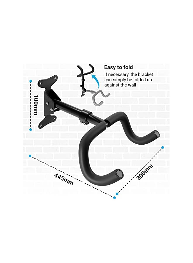 erorex Bicycle Wall Mount Bracket Foldable Mountain Bike Storage Wall Mounted Rack Steel Wall Mount Hook - Image 2