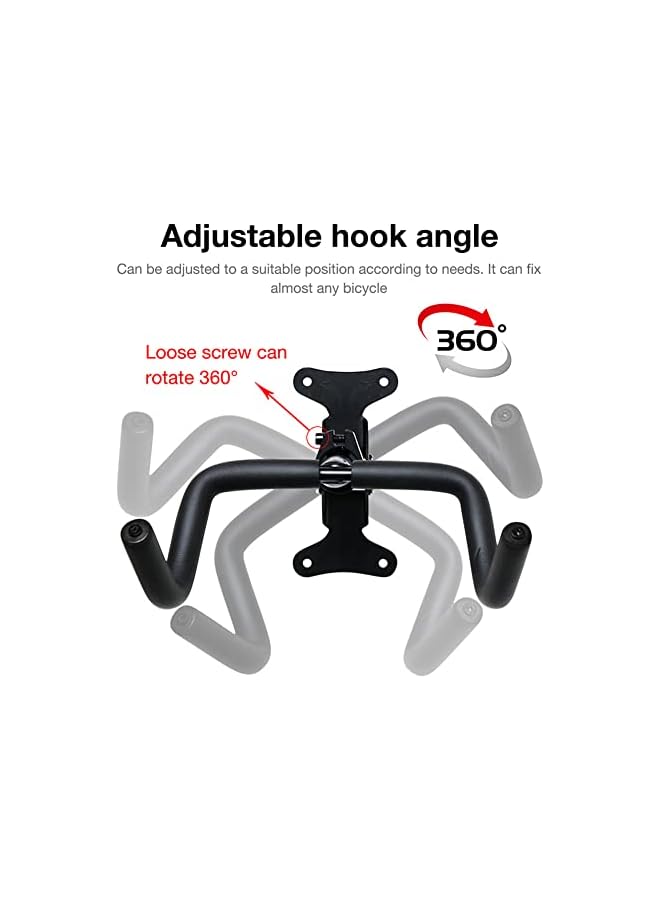 erorex Bicycle Wall Mount Bracket Foldable Mountain Bike Storage Wall Mounted Rack Steel Wall Mount Hook - Image 3