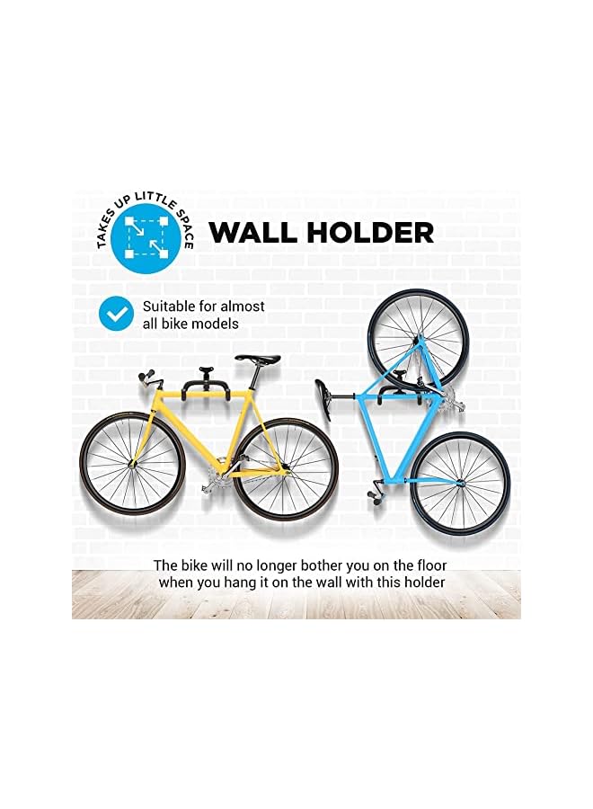 erorex Bicycle Wall Mount Bracket Foldable Mountain Bike Storage Wall Mounted Rack Steel Wall Mount Hook - Image 5