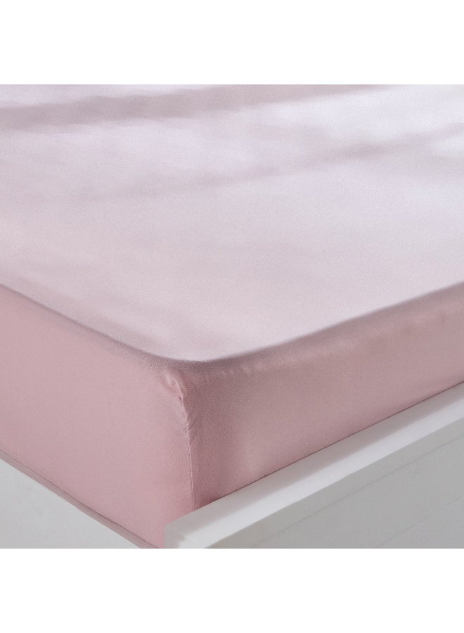 Home Box Derby Solid Microfiber King Fitted Sheet - 180x200+25 cm - Image 1