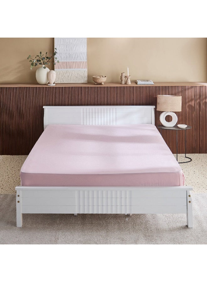 Home Box Derby Solid Microfiber King Fitted Sheet - 180x200+25 cm - Image 3