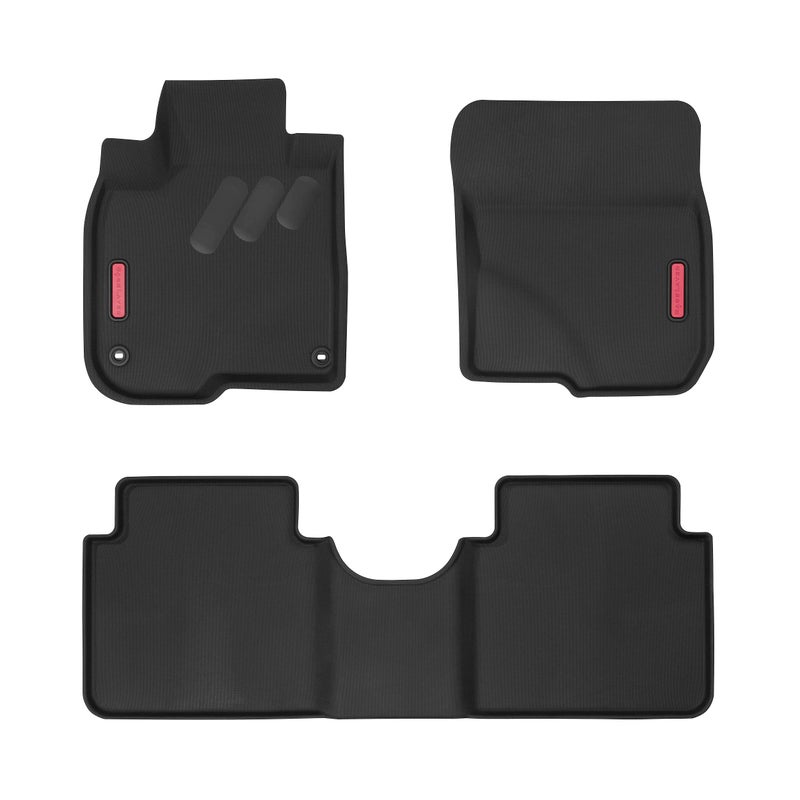 BaseLayer Floor Mats for Honda CRV 20172022 Made in USA Premium AllWeather Mats Front and Rear Red Logo