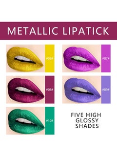 KYDA 10 Colors Lipstick, Matte Velvet&Glitter Metallic Colors, for Glossy Radiant&Full Matte Lip Gloss, Non-Stick Cup Long Wear Lip Glaze, High Pigmented Lipstick Cosmetic-SET B  - Image 3
