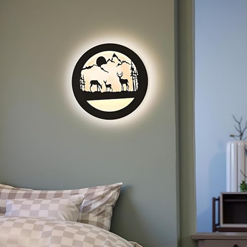 Lyse Decor Deer Scenery Design Wall Lights for Living Room Stylish Latest, Wall led Lights for Home Decoration Hall, Cafe Decoration Items for Wall and Restaurants (4 in 1) - Image 4
