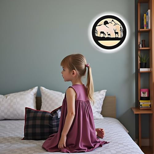 Lyse Decor Deer Scenery Design Wall Lights for Living Room Stylish Latest, Wall led Lights for Home Decoration Hall, Cafe Decoration Items for Wall and Restaurants (4 in 1) - Image 2