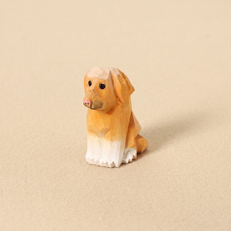Hand Carved Wood Labrador Retriever Car Keychain Cute Dog Backpack Charm Creative Gift - Image 3