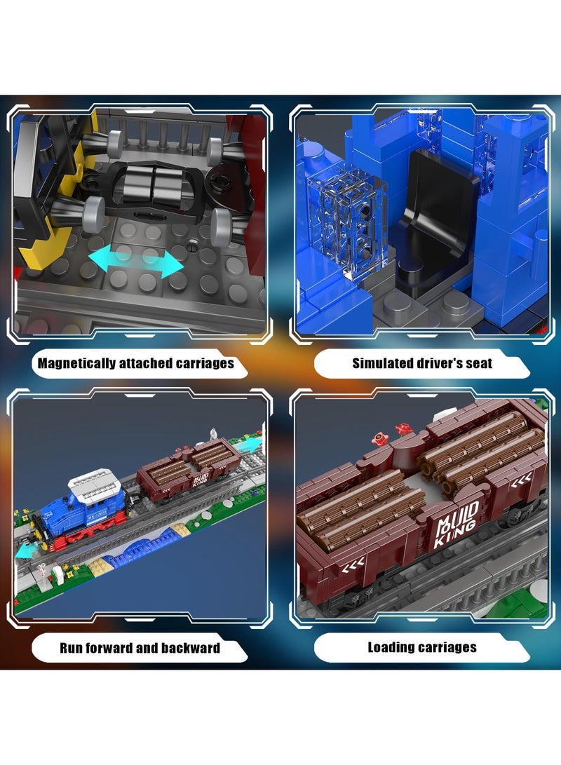 mould king Train Toy ,Steam Locomotive Building Sets, Building Train for Kids who Love  Model Train,Car track toys，building blocks for kids,Children's toys、 girls and adultsBirthday、 Children's Day、 New Year gifts (1117 PCS)  - Image 5