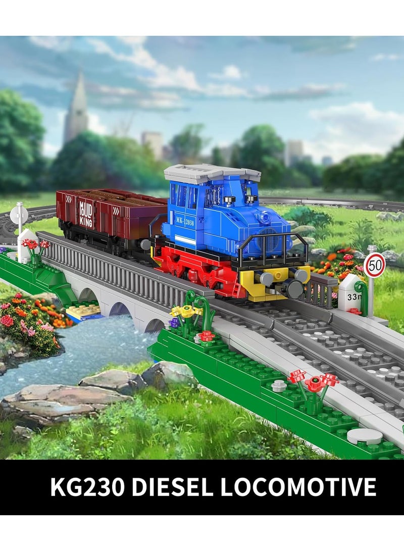 mould king Train Toy ,Steam Locomotive Building Sets, Building Train for Kids who Love  Model Train,Car track toys，building blocks for kids,Children's toys、 girls and adultsBirthday、 Children's Day、 New Year gifts (1117 PCS)  - Image 2