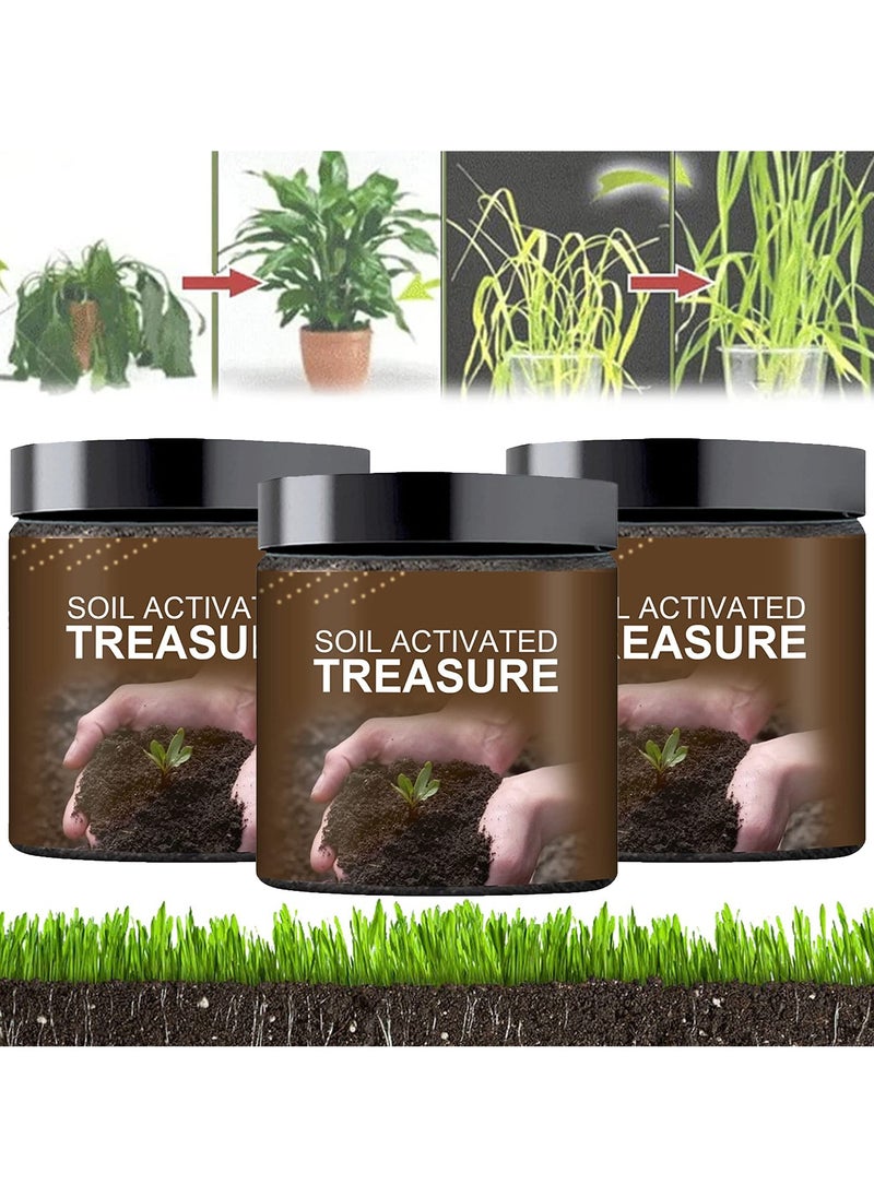 NajmStyle Soil Activated Treasure, Organic Soil Improver, Premium Soil Activator Activated Baosong Soil Essence Flower Fertilizer, Soil Activators for Raised Garden Beds (3pcs*200g)  - Image 1