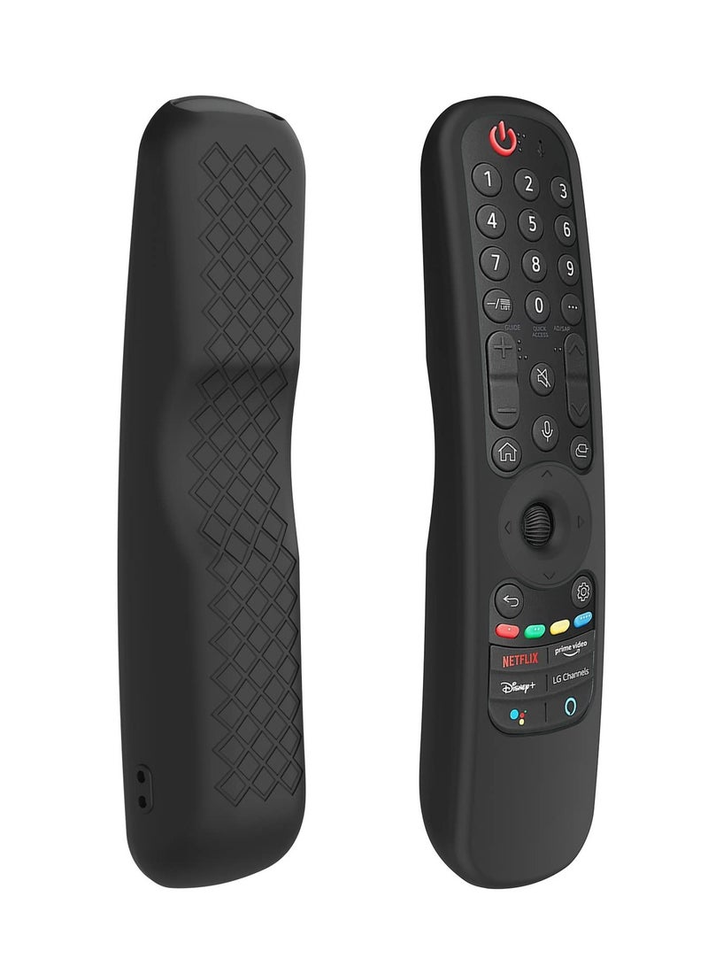 اليشمك إل جي an-mr21ga / an-mr21wc ماجيك التحكم عن بعد 2021 الأسود مؤسسة حماية سيليكون مع الحبل استبدال السكن - Image 1