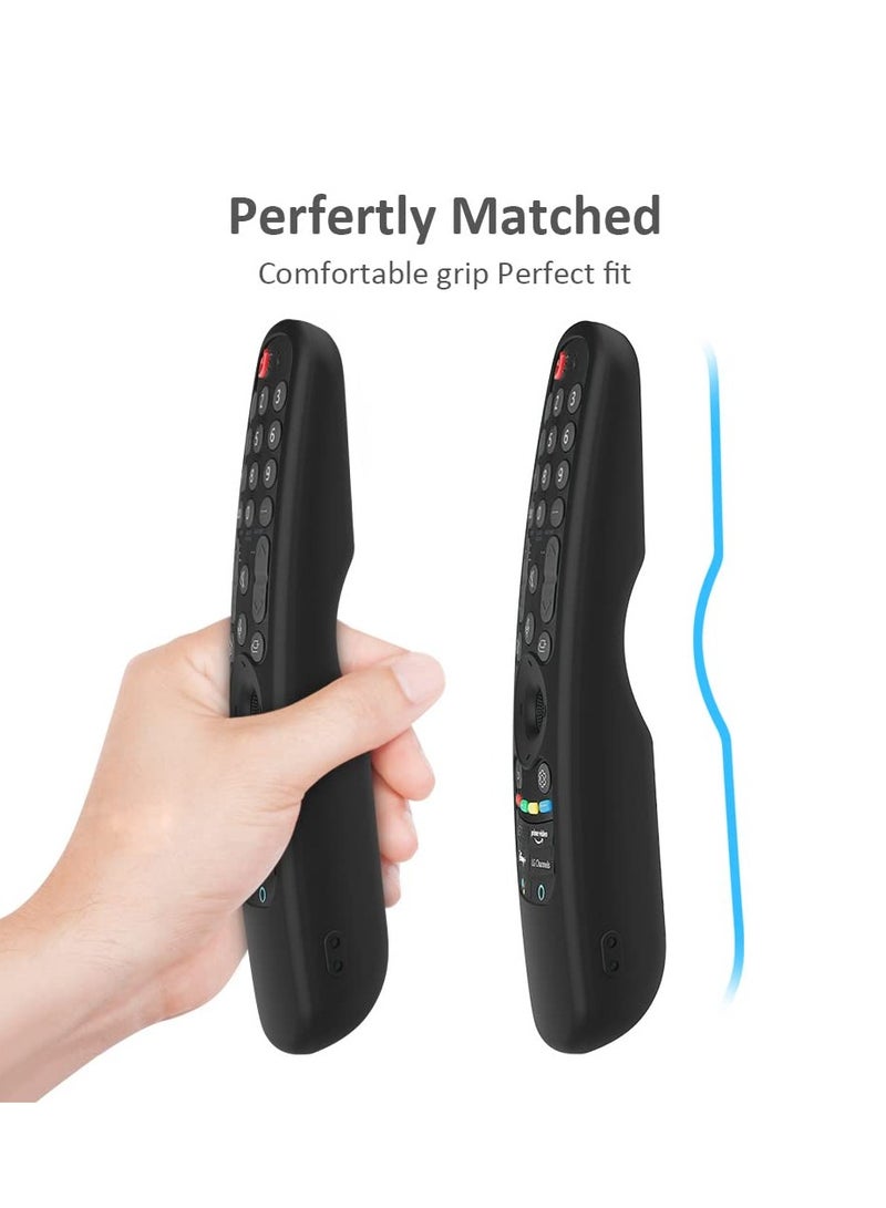 اليشمك إل جي an-mr21ga / an-mr21wc ماجيك التحكم عن بعد 2021 الأسود مؤسسة حماية سيليكون مع الحبل استبدال السكن - Image 2