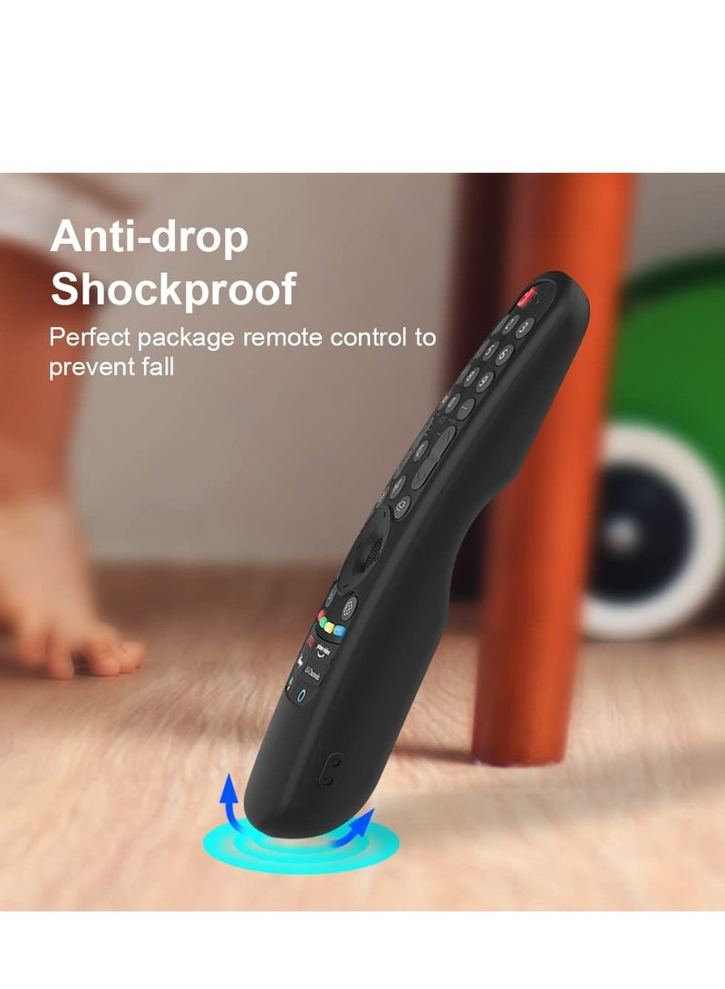 اليشمك إل جي an-mr21ga / an-mr21wc ماجيك التحكم عن بعد 2021 الأسود مؤسسة حماية سيليكون مع الحبل استبدال السكن - Image 4