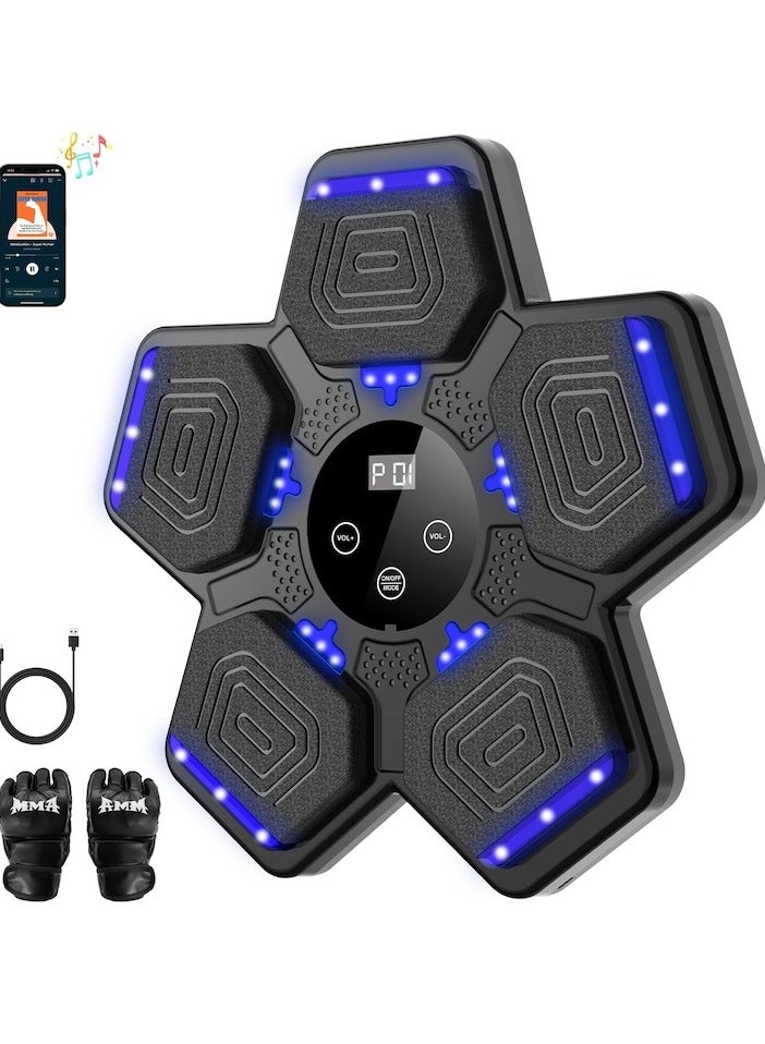 XiuWoo Music Boxing Machine for Kids, Smart Bluetooth Boxing Machine with Boxing Gloves Wall Mounted, Music Boxing Target Workout Punching Equipment for Home  - Image 1