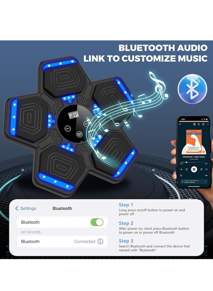XiuWoo Music Boxing Machine for Kids, Smart Bluetooth Boxing Machine with Boxing Gloves Wall Mounted, Music Boxing Target Workout Punching Equipment for Home  - Image 2