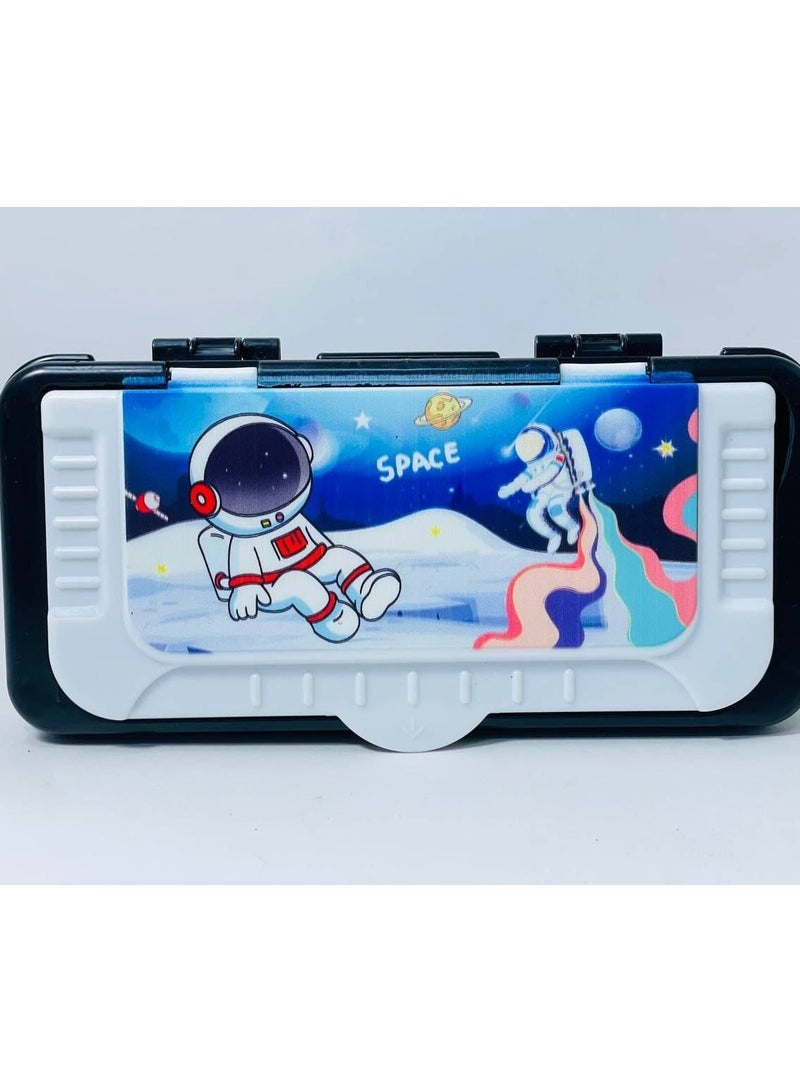 مقلمة اولادي وبناتي  الخامة البلاستيك 2 دور و معاه سبورة صغيرة والقلم بالألوان المختلفة - Image 4