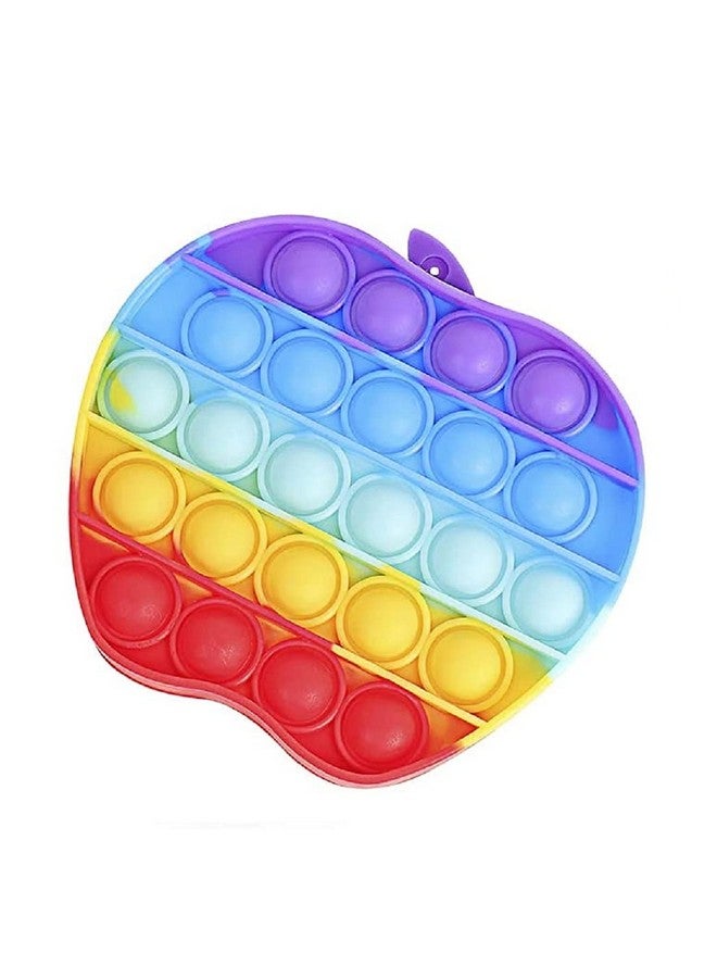 FunBlast FunBlast Apple Pop It Fidget Toy, Autism Special Needs Silicone Stress Reliever, Squeeze Sensory Toy  - Image 3