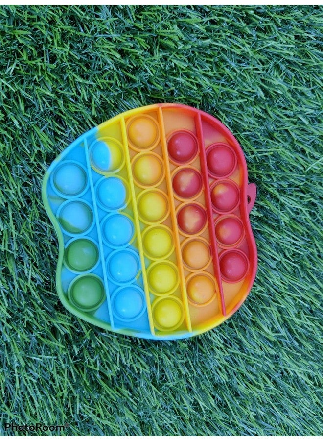 FunBlast FunBlast Apple Pop It Fidget Toy, Autism Special Needs Silicone Stress Reliever, Squeeze Sensory Toy  - Image 1