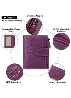 Small Women Wallet Genuine Leather Rfid Blocking Bifold Zipper Pocket Card Holder With Id Window - pzsku/Z234473EA3112CB595D0AZ/45/_/1735817449/d003ec33-b4ad-4c52-9113-f2320a2e224f