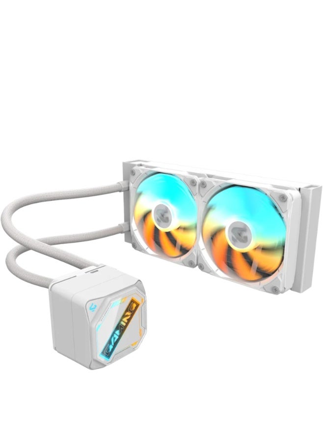 GIGABYTE GAMING 240 ICE Liquid CPU Cooler GP GIGABYTE GME240I 2 FAN -WHITE - Image 1